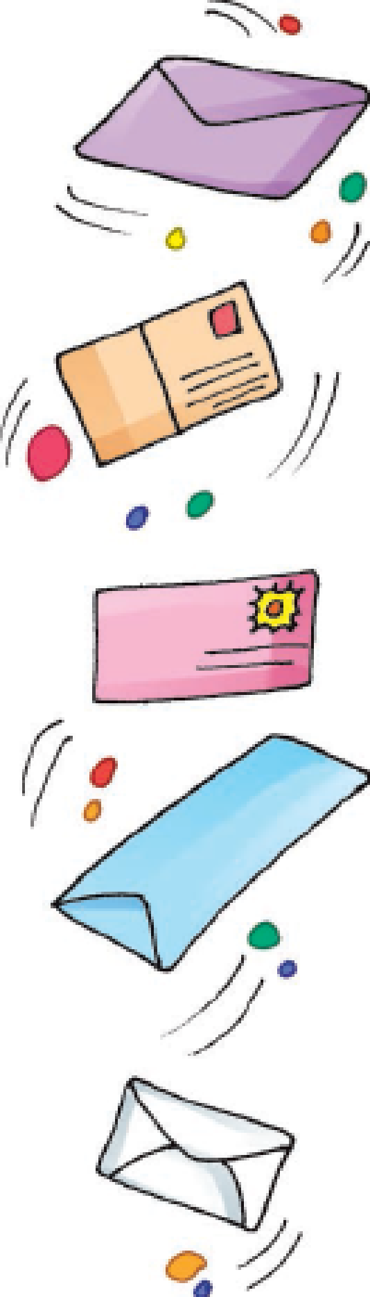 Different types of letters.