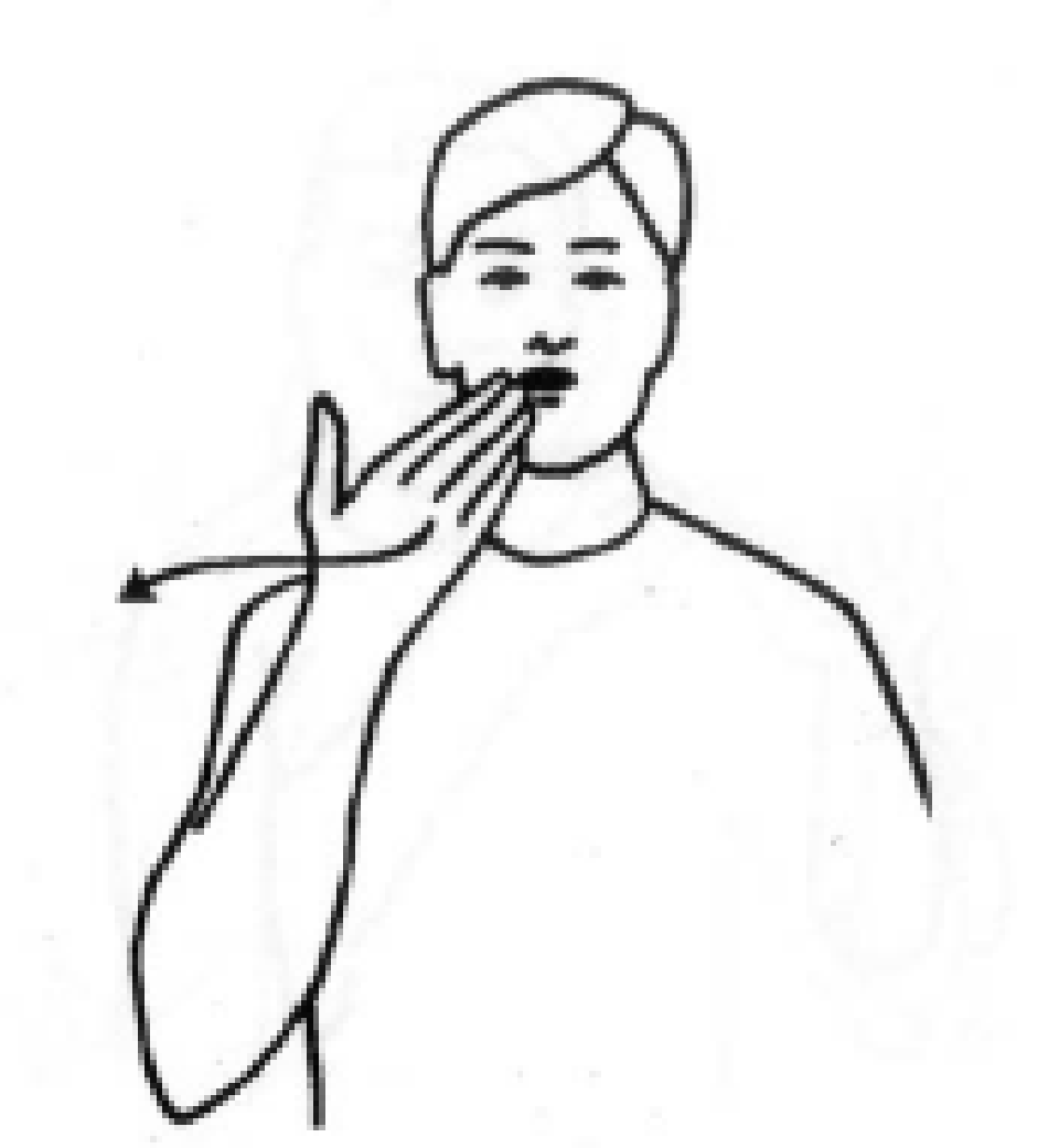 Image of a man using sign language for singing.