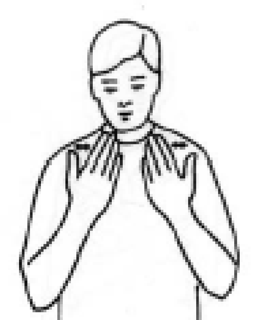 Image of a man using sign language for reading.