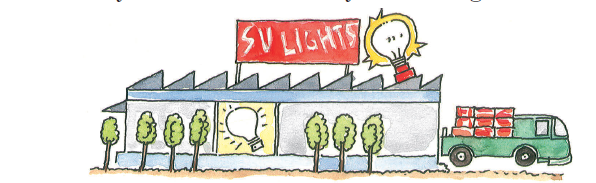 A bulb making factory.