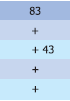 Different numbers to be added to get number 83.