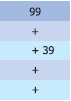 Different numbers to be added to get number 99.