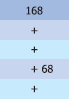 Different numbers to be added to get number 168.