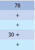 Different numbers to be added to get number 78.