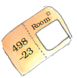A letter with 498-23 written and Room side is blank.