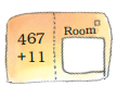 A letter with 467+11 written and Room side is blank.