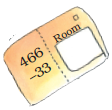 A letter with 466-33 written and Room side is blank.