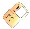 A letter with 452+18 written and Room side is blank.
