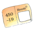 A letter with 450-19 written and Room side is blank.