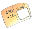 A letter with 430+15 written and Room side is blank.
