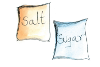 Packets of Salt and Sugar.