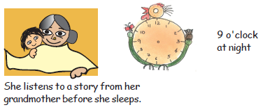 Hours and minutes hand to be made for time 9 o' clock at night.