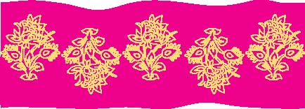 A design made with blocks.