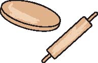 A rolling board and roller to make rotis.