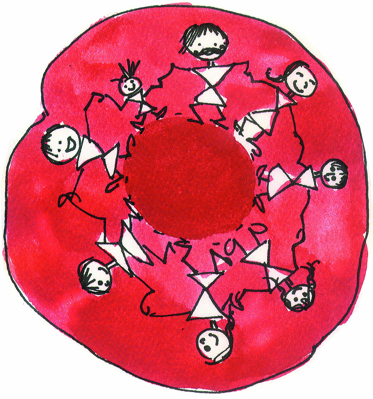 AN image of family members standing in a circle and holding hands followed by an image of a girl dancing.