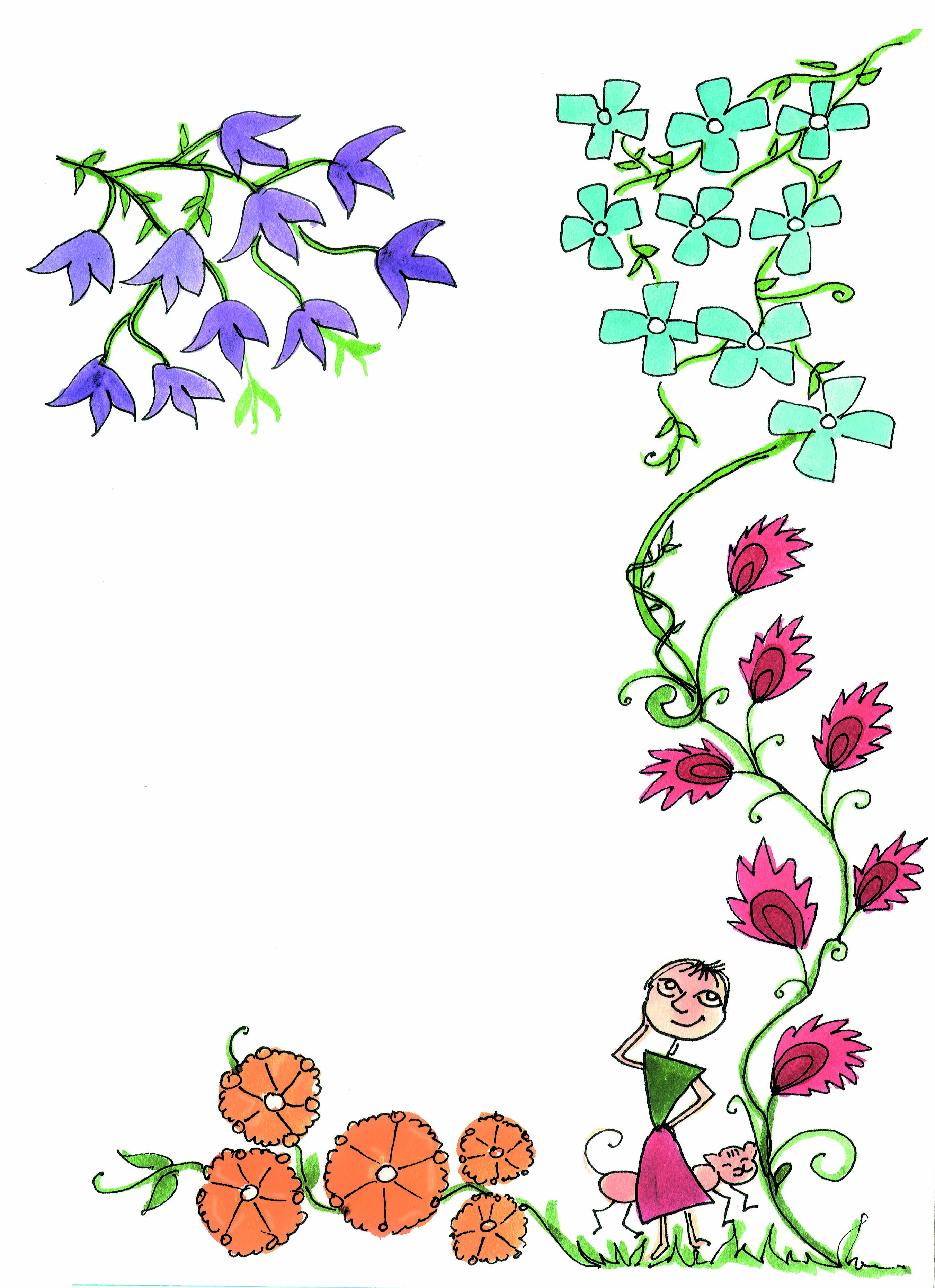 Different types of flowers.