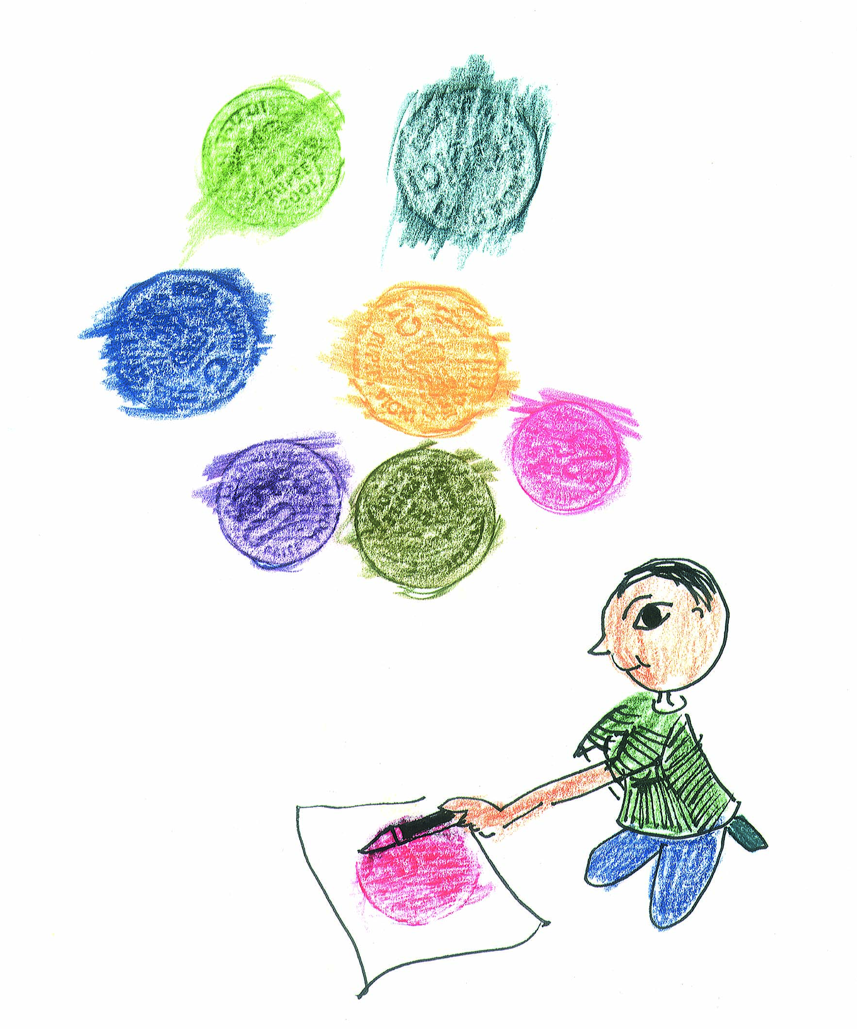 Tracing of the coins.