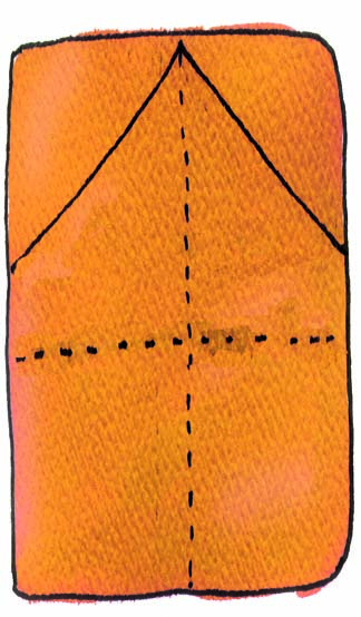 Edges folded for the sheet.