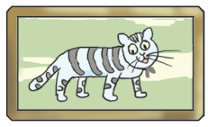 एक बिल्ली की तस्वीर। 