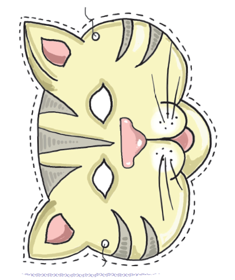 बिल्ली का मखौटा। 