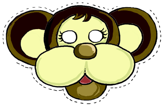 बंदर का मखौटा। 