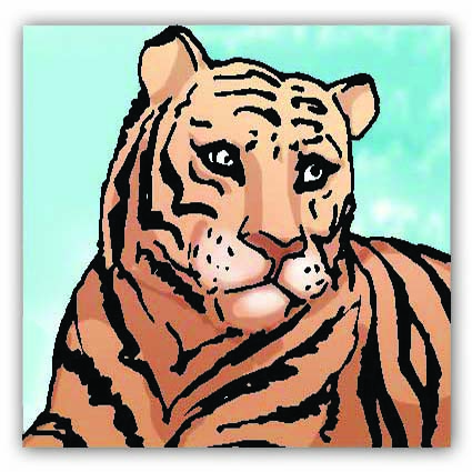 National animal of India. 