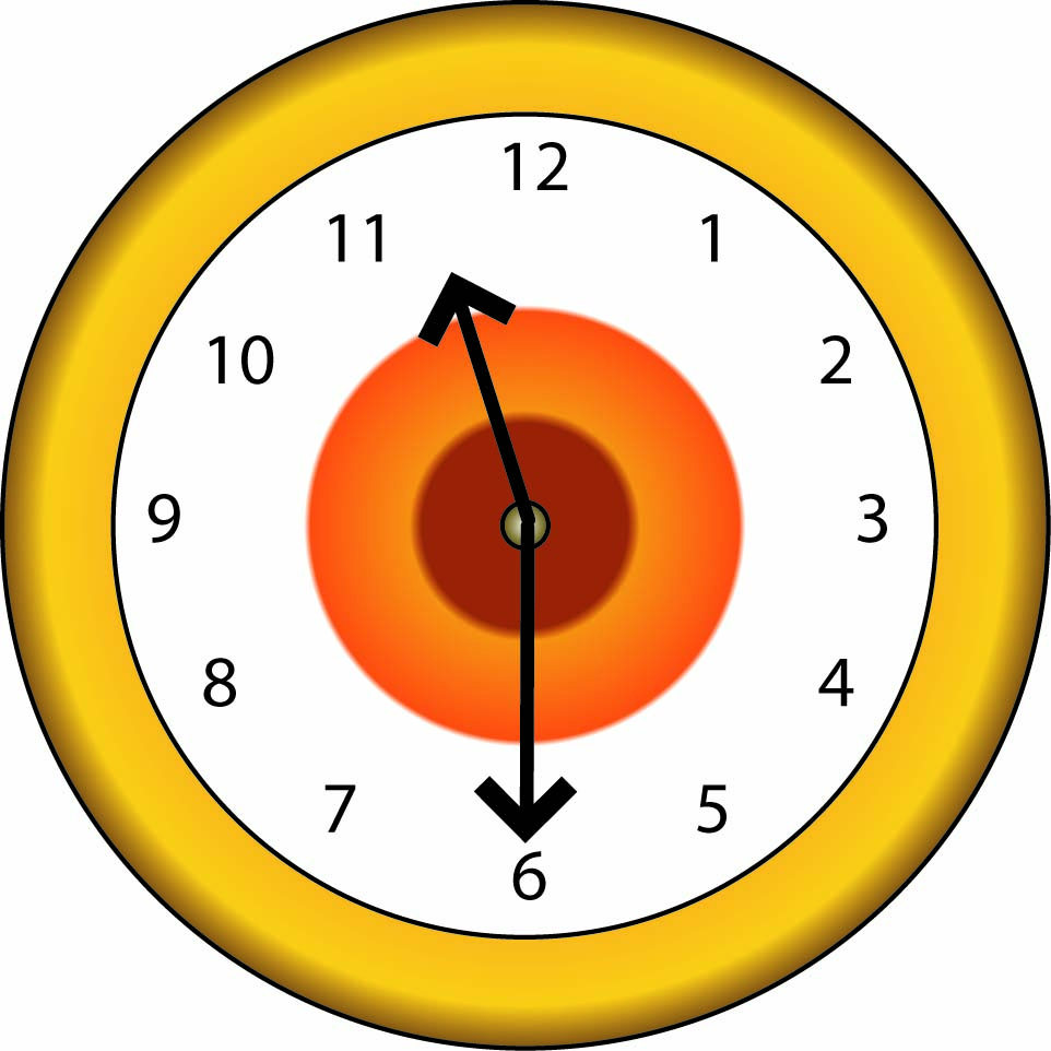 Clock showing 11:30pm