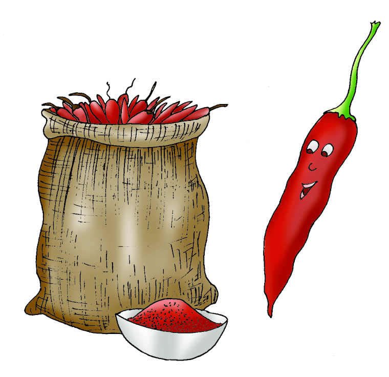 A spice used for making food hot and spicy. 