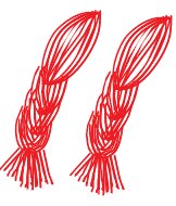 Plaits made of wool.