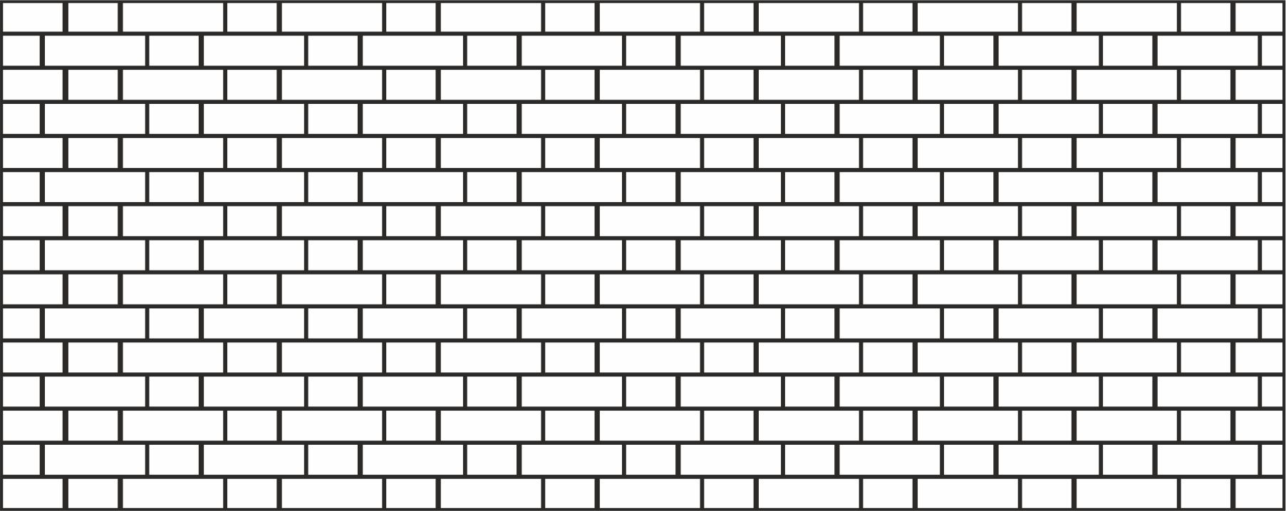 Space to make a brick pattern.