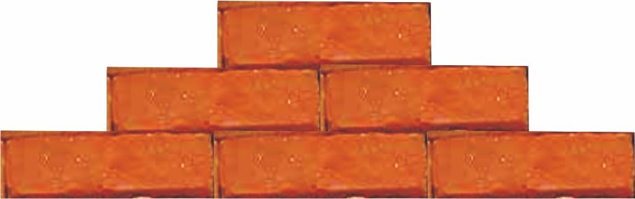 A tower shaped pattern of a brick wall made by Zainab.