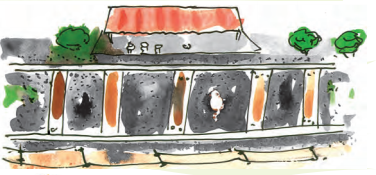 Railway track seen from above. 