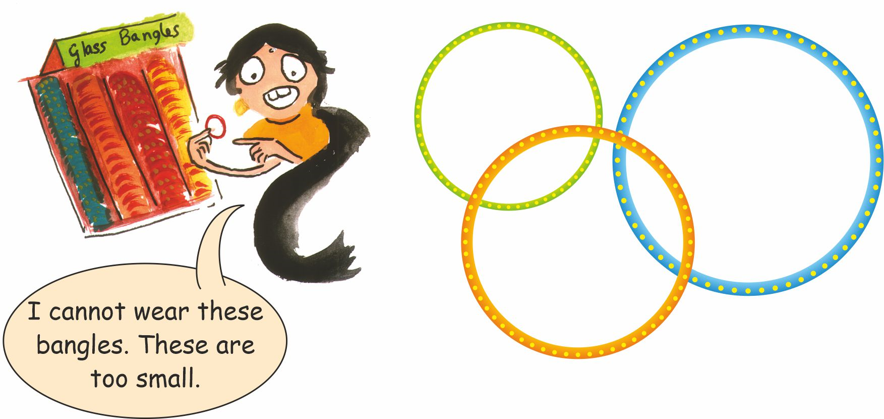 Bangles of different sizes. 