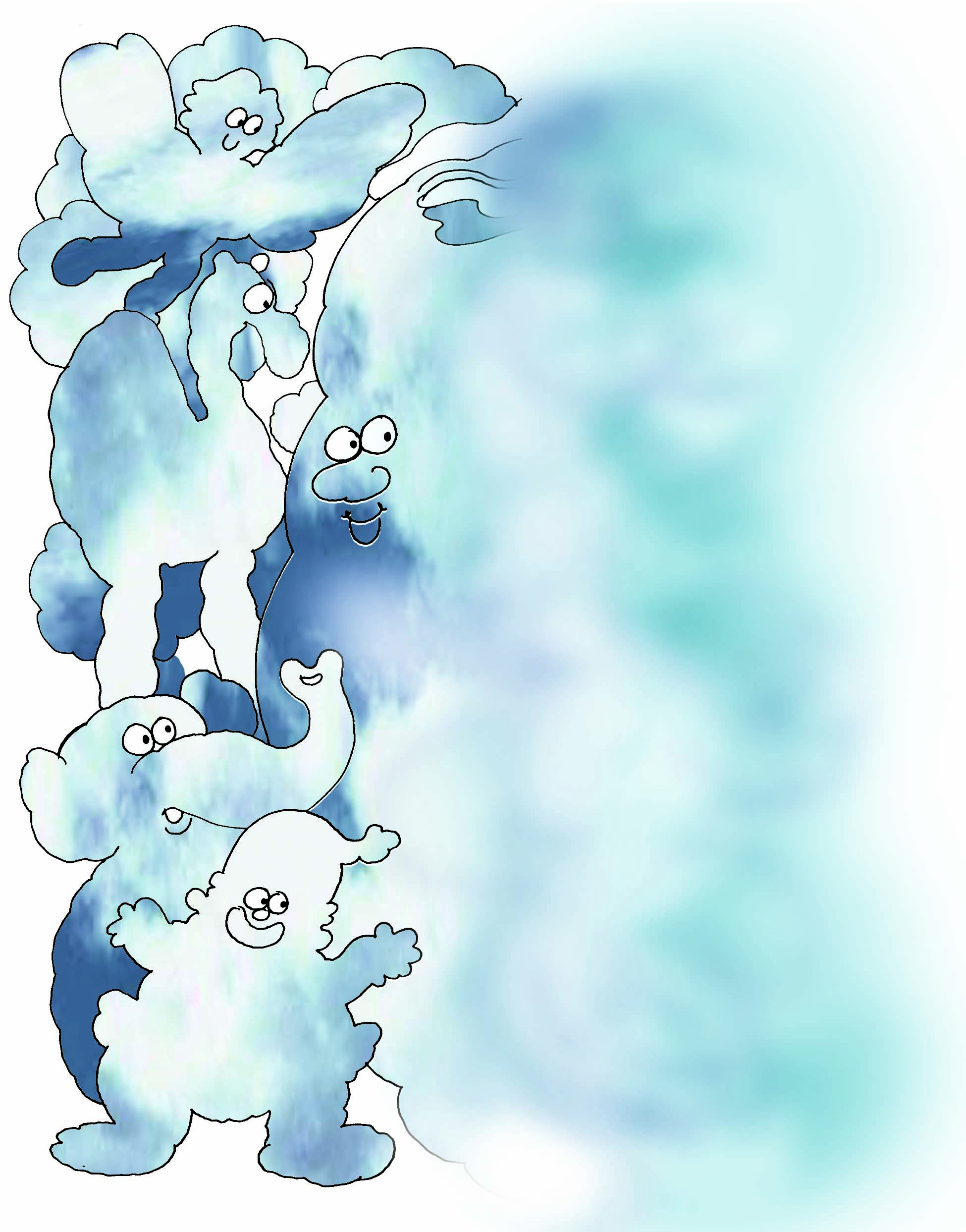 अलग अलग आकार के बादल