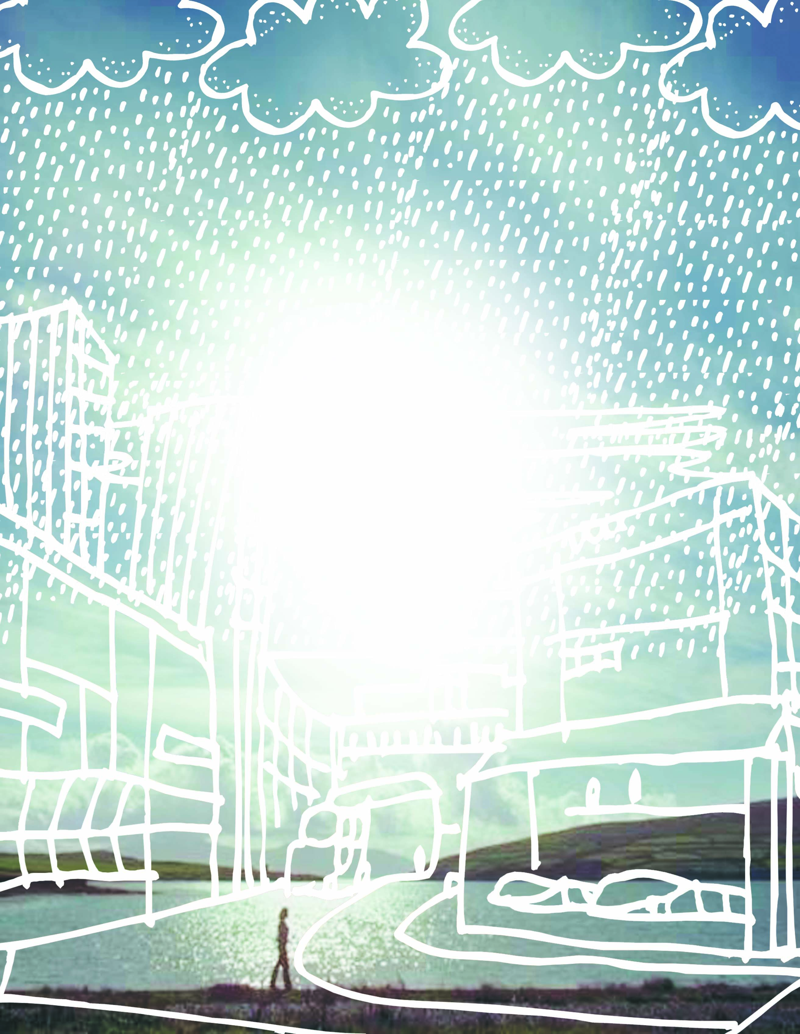 वर्षा करते हुए बादल