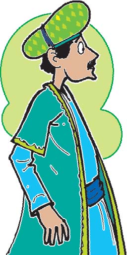 बीरबल उत्तर देते हुए 