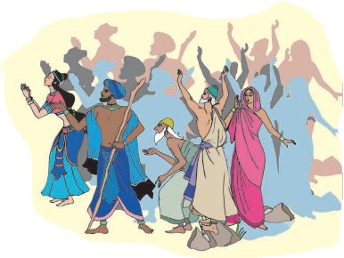 कुछ लोग हाथ जोड़कर खड़े हैं