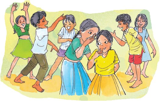 बच्चे खेल रहे हैं 