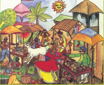 मंडी का दृश्य 