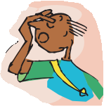 आदमी परेशान होते हुए अपना सिर पकड़ कर खड़ा है।  