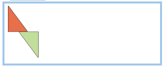 दो तिकोनों से बनी आकृति। 