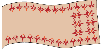 ब्लॉक डिजाइन से एक सारी बनी है।  