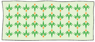 ब्लॉक डिजाइन से एक दुपट्टा बना है।   
