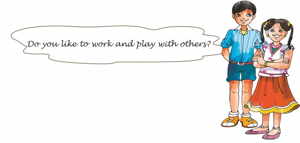 A girl and a boy are standing.