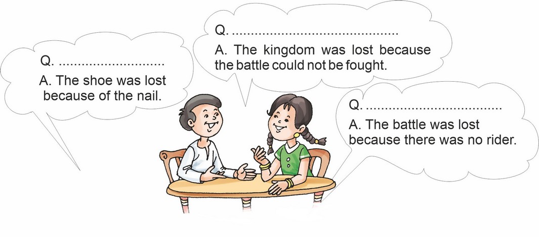 A girl and a boy are sitting and talking to each other.