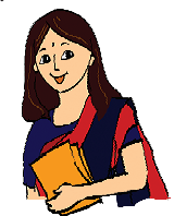 A teacher holding book in her hand.