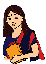 A teacher holding book in her hand
