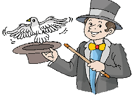 A man holding a stick in one hand and cap in other hand. There is a bird in the cap.
