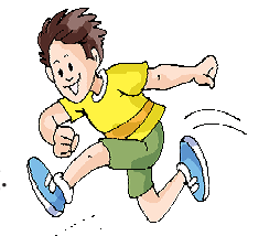 A boy is running.