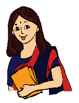 A teacher holding a book in her hand.